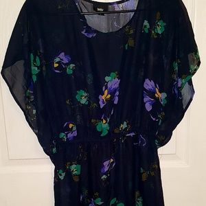 Sheer Navy Blue Dress